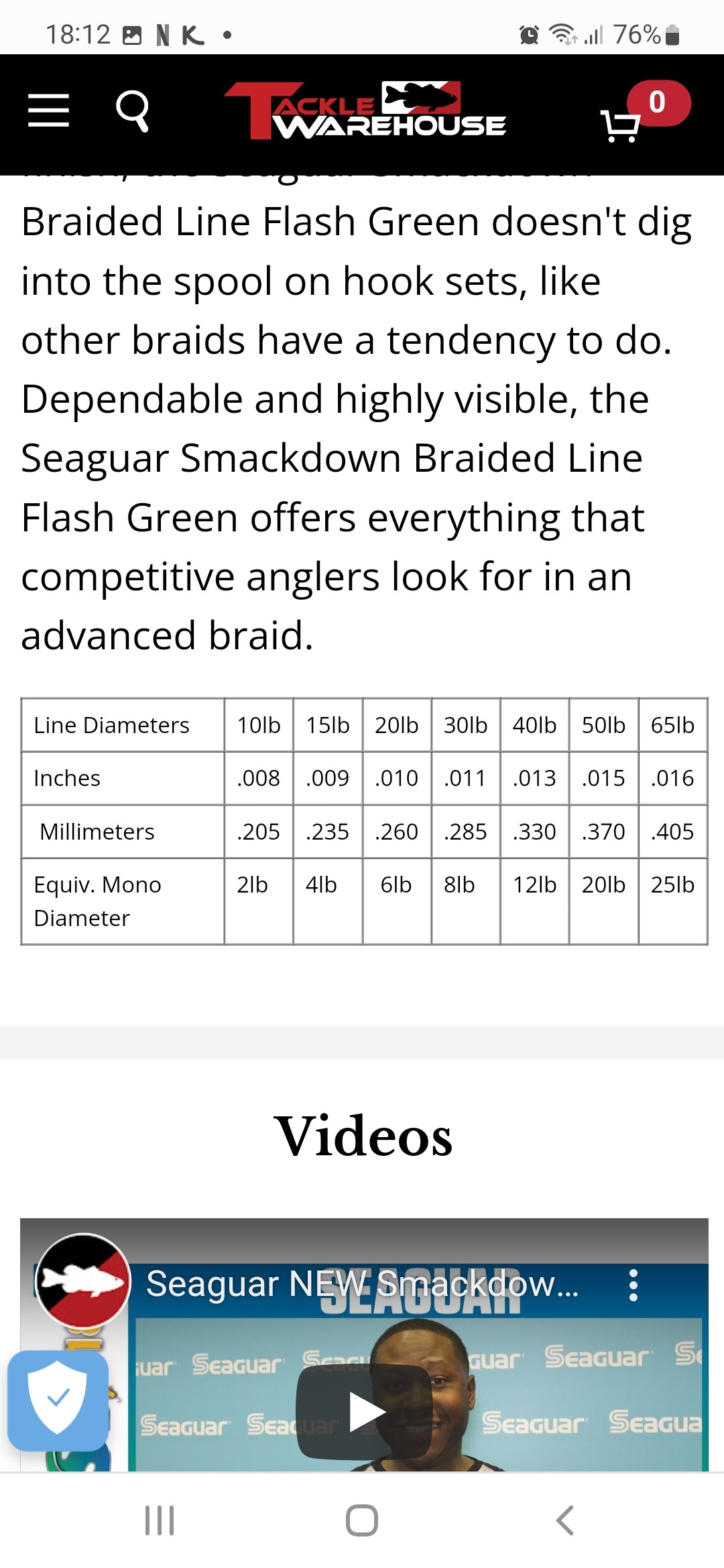 Seaguar Smackdown Braided Line Flash Green